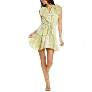 All Saints NWTs Ali Noche Snake Print Ruffled Dress